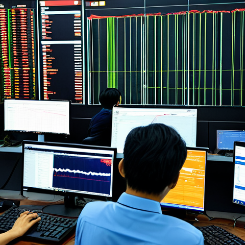 **

"A bustling scene inside a modern cryptocurrency exchange in Ho Chi Minh City, Vietnam. Traders are monitoring charts and trading interfaces on their computers. The environment is professional and energetic. Everyone is fully clothed in appropriate business attire. Safe for work, appropriate content, professional setting, perfect anatomy, natural proportions, high quality."

**