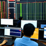 **

"A bustling scene inside a modern cryptocurrency exchange in Ho Chi Minh City, Vietnam. Traders are monitoring charts and trading interfaces on their computers. The environment is professional and energetic. Everyone is fully clothed in appropriate business attire. Safe for work, appropriate content, professional setting, perfect anatomy, natural proportions, high quality."

**