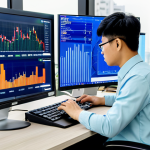 Digital Finance in Vietnam**

"A Vietnamese financial analyst, fully clothed in professional office attire, studying cryptocurrency charts on a computer screen in a modern Hanoi office. In the background, a subtle cityscape view. Safe for work, appropriate content, professional, perfect anatomy, correct proportions, well-formed hands, natural pose, high quality."

**